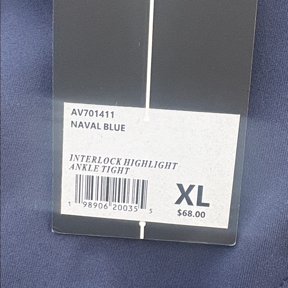 Velocity Interlock Highlight Naval Blue Leggings Women’s XL New NWT - Picture 5 of 7